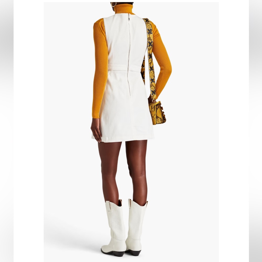Red Valentino White Sleeveless Dress with Gold Buttons - Picture 3 of 4